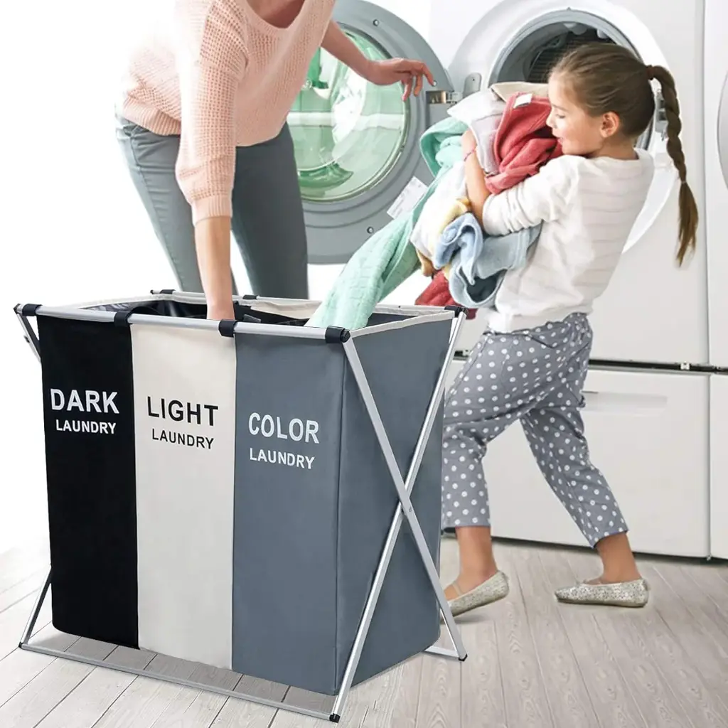 ORGANIZADOR ROPA CESTA X3