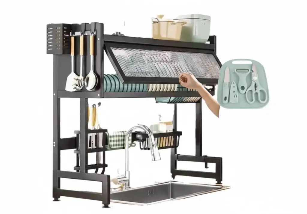 ESCURRIDOR DE PLATOS CON TAPA 65CM